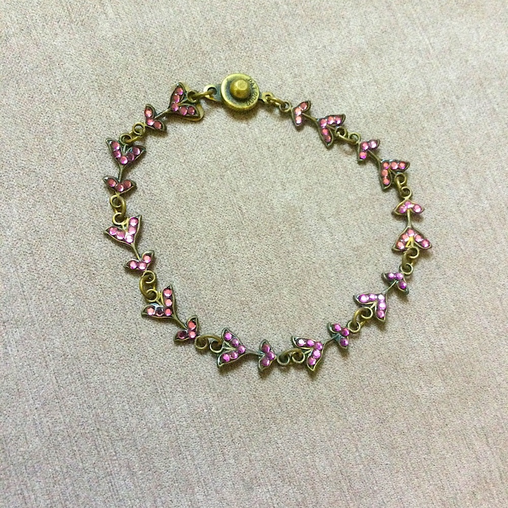 Glass Works Studio Crystal Brass Bracelet